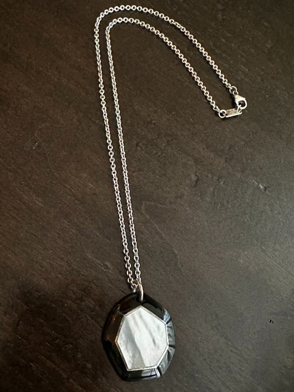 Ippolita Sterling Silver Onyx and Mother of Pearl Necklace